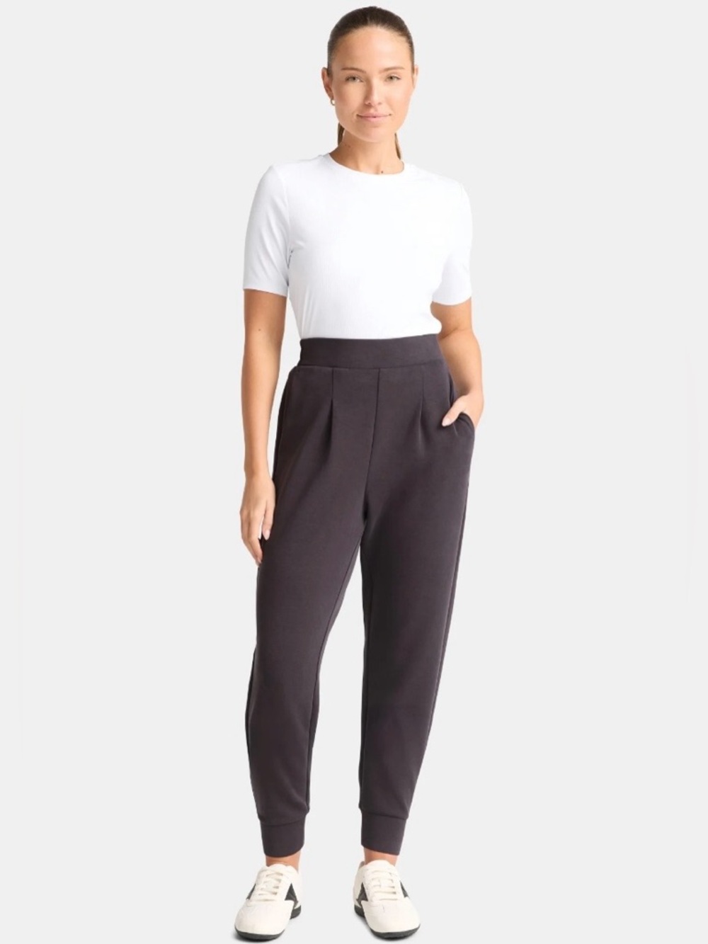 *2 Pack* Avia ScubaKnit Pleat Relaxed Fit Jogger Pants NWT - Sandwashed Black - Picture 2 of 9